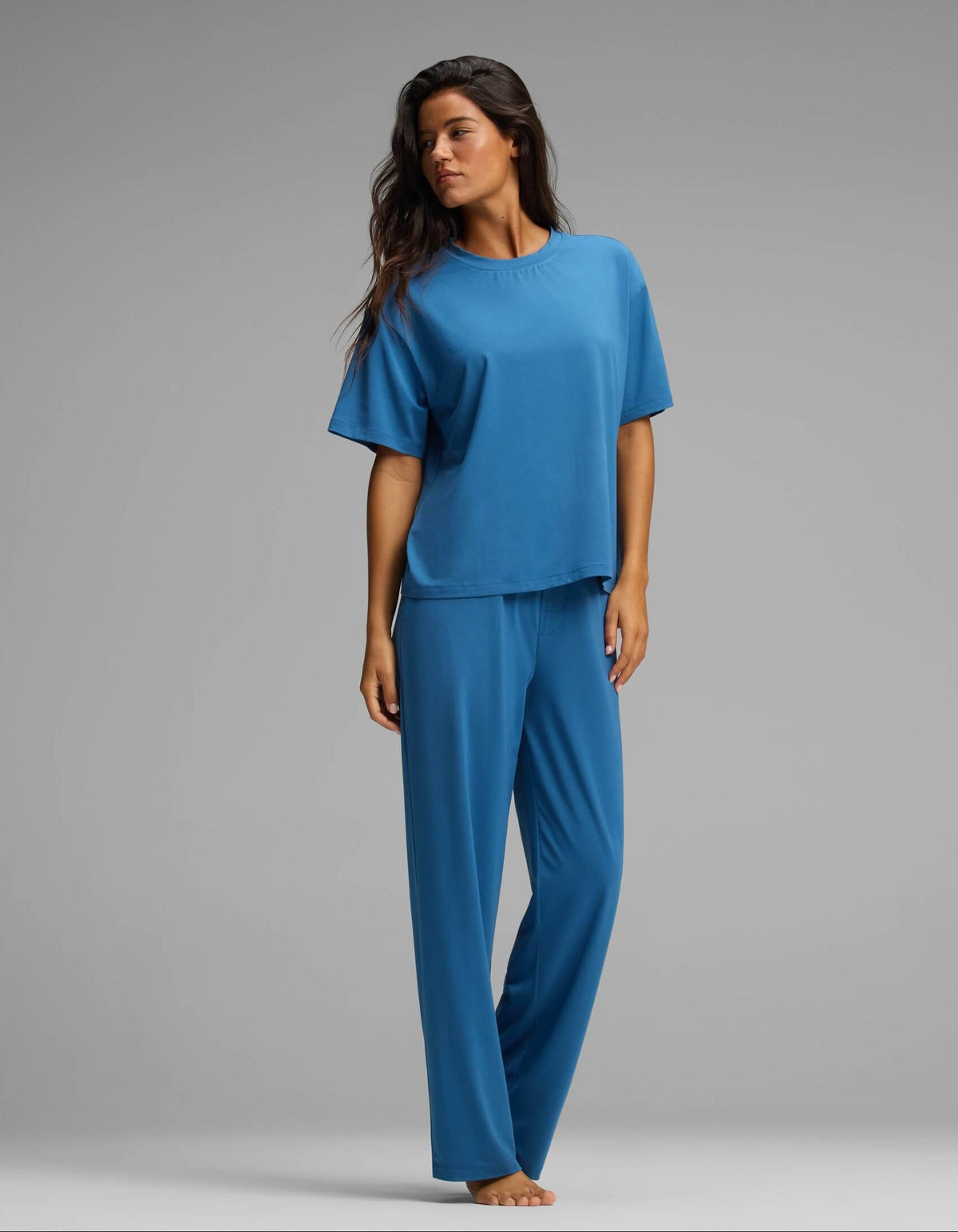Women's First Layer Pajama Short Sleeve Tee & Pajama Pant Set