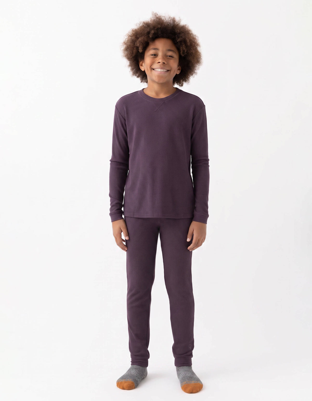 Children's Bamboo Waffle Knit Base Layer Set