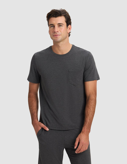 Men's Bamboo Stretch-Knit Short Sleeve Pajama Set