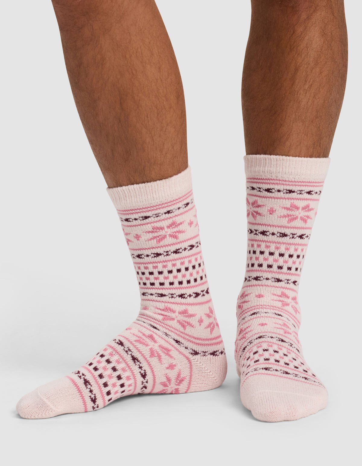 Snowflake Plush Lounge Calf Sock
