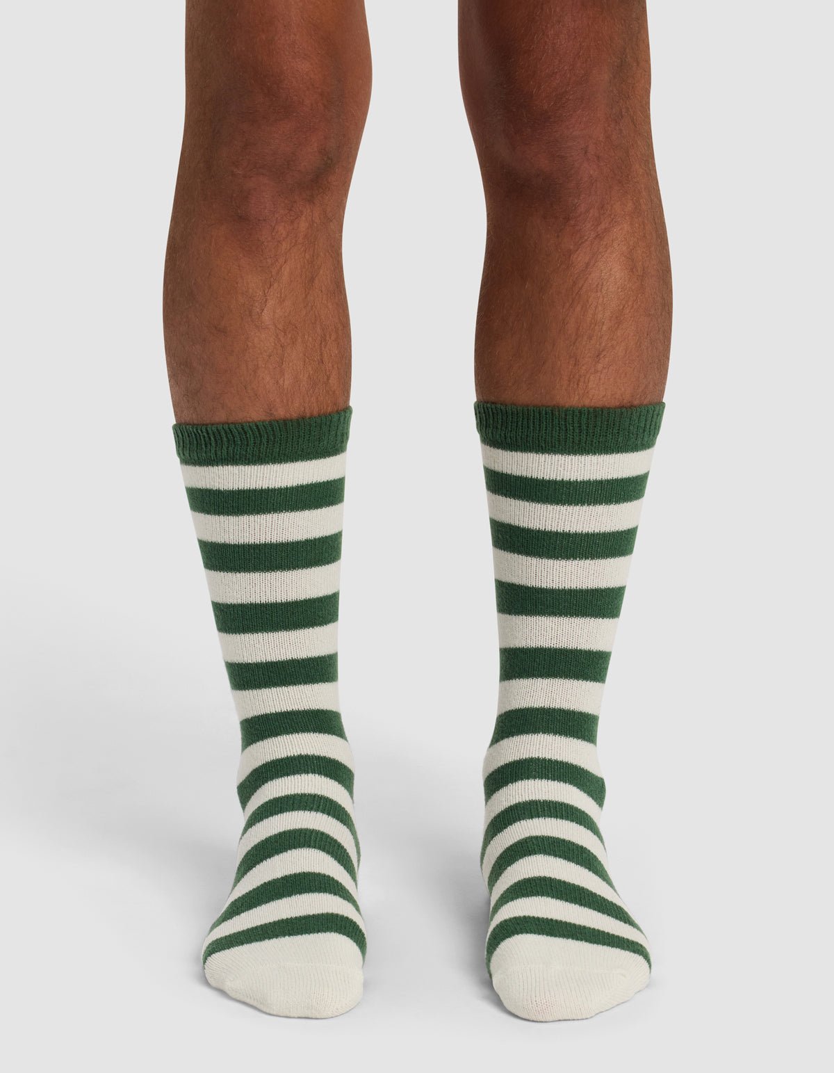 Striped Plush Lounge Calf Sock