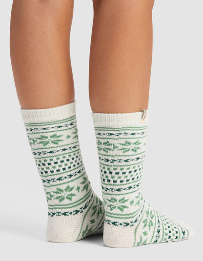 Snowflake Plush Lounge Calf Sock