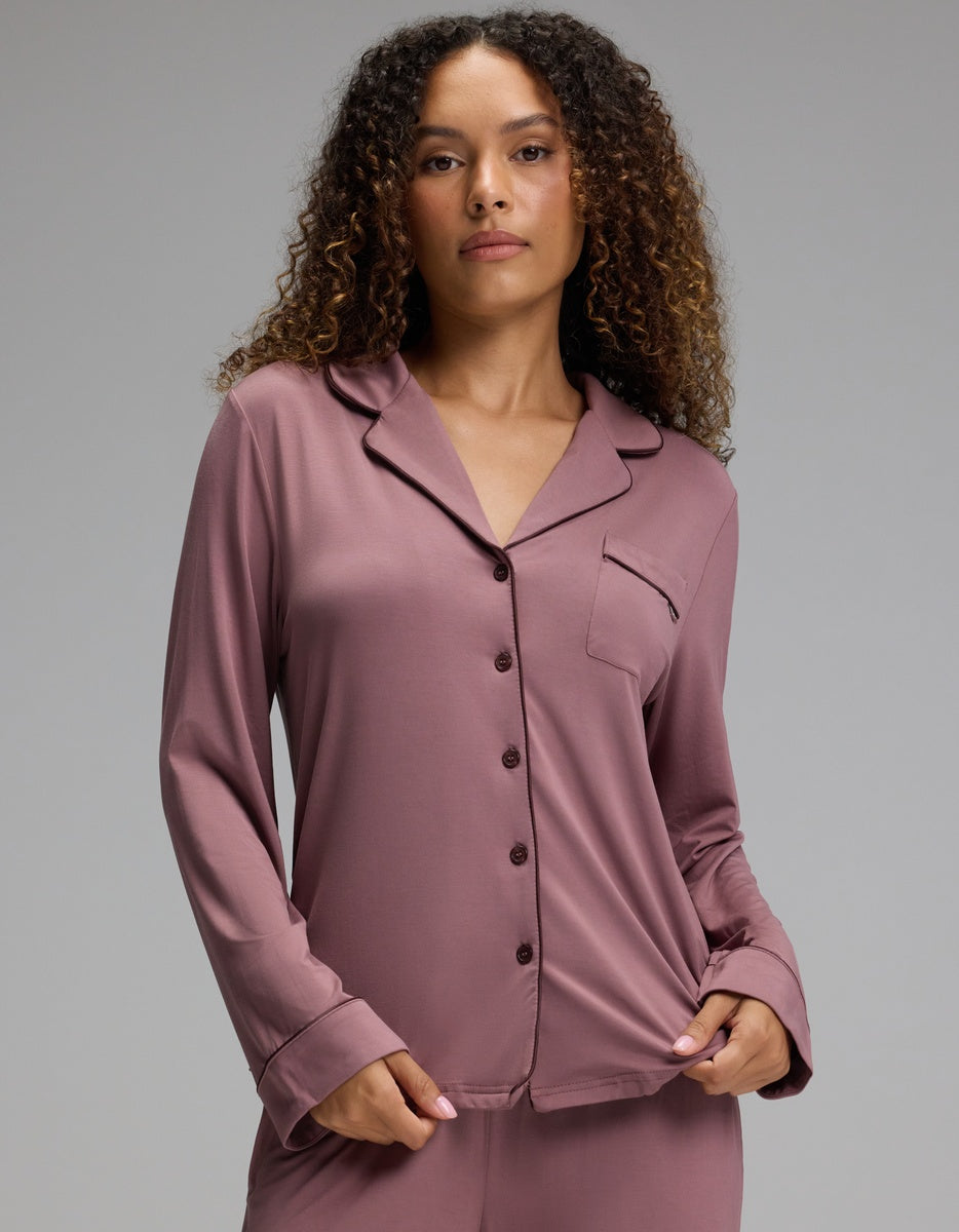 Women's Bamboo Stretch-Knit Long Sleeve Pajama Top