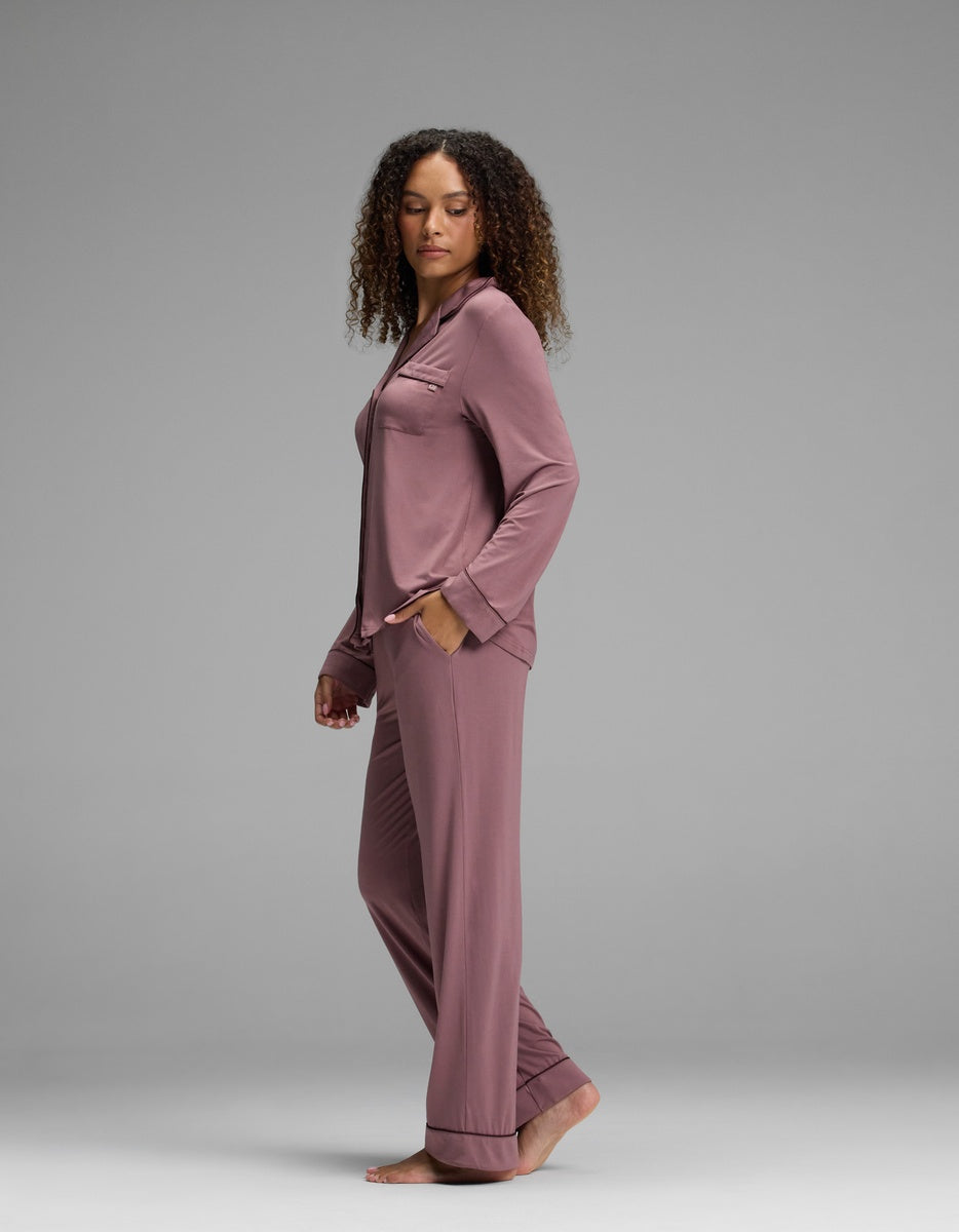 Women's Bamboo Stretch-Knit Long Sleeve Pajama Set