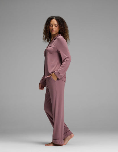 Women's Bamboo Stretch-Knit Long Sleeve Pajama Set