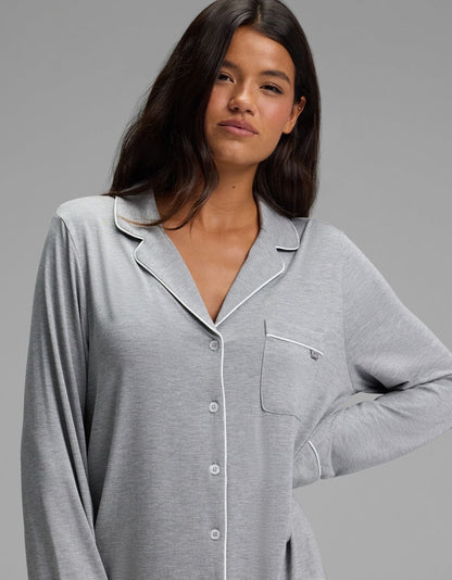 Women's Bamboo Stretch-Knit Long Sleeve Sleep Dress
