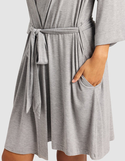 Women's Bamboo Stretch-Knit Kimono Robe