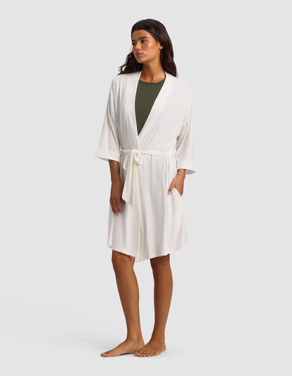 Women's Bamboo Stretch-Knit Kimono Robe