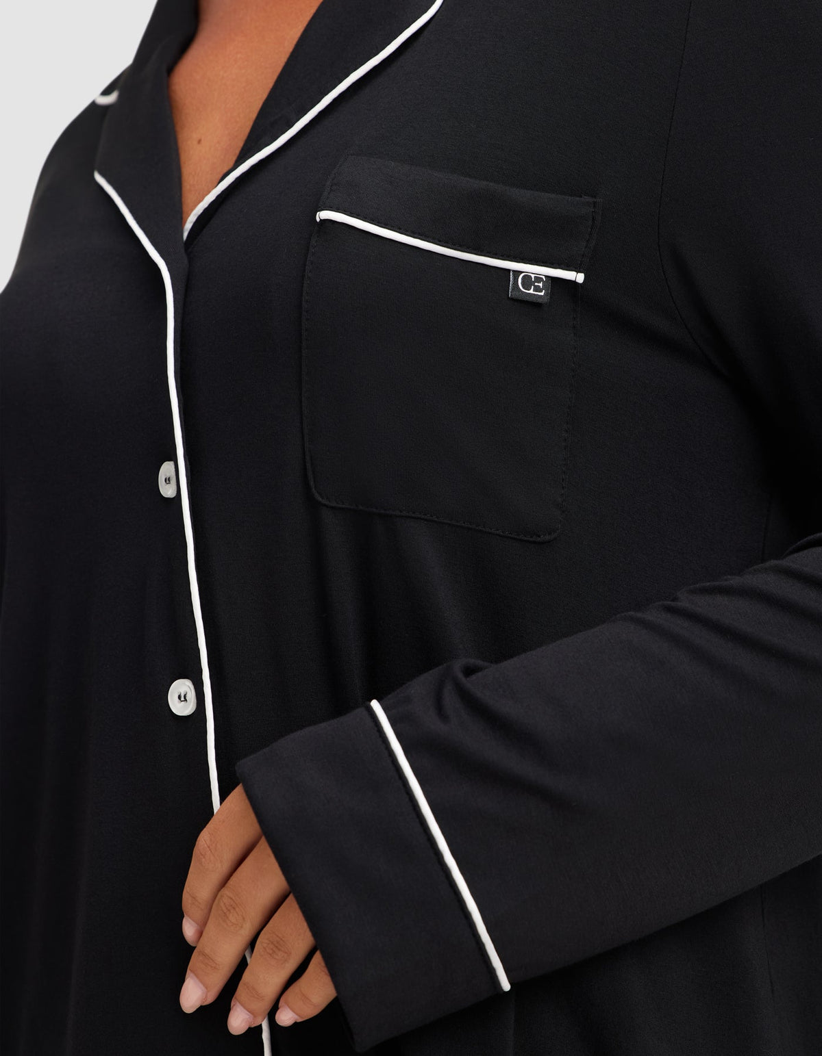 Women's Bamboo Stretch-Knit Long Sleeve Pajama Top - Tall