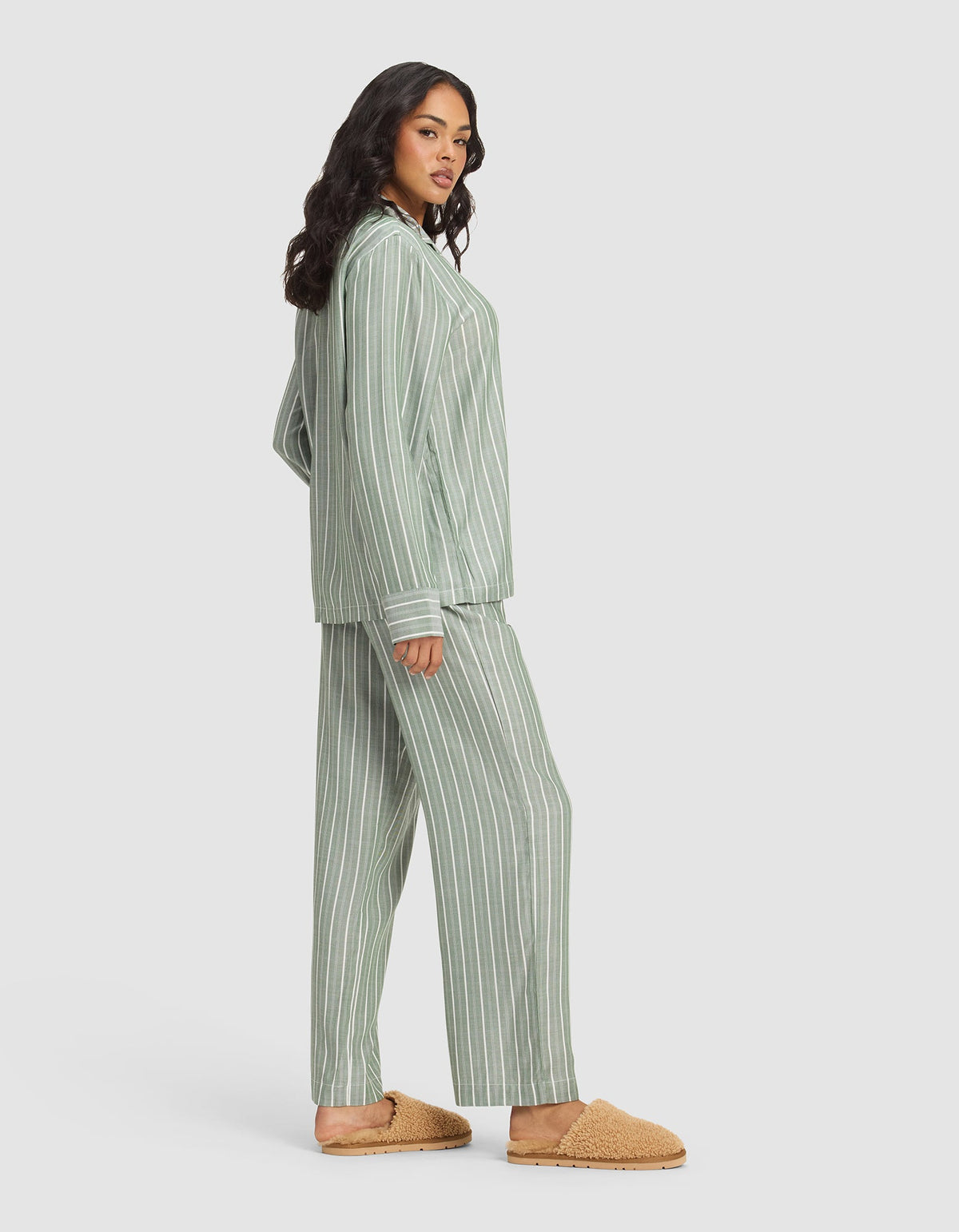 Women's Soft Woven Long Sleeve Pajama Set