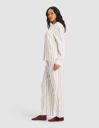 Women's Soft Woven Long Sleeve Pajama Set